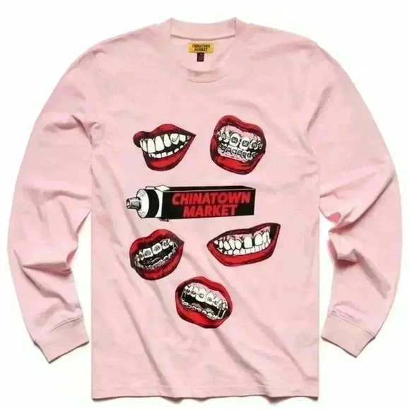 CHINATOWN MARKET NWT MOUTH LONG-SLEEVE TEE - Picture 5 of 14